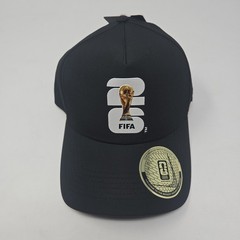 FIFA World Cup Soccer Black Adjustable Snapback Hat Cap Official Tournament Gear