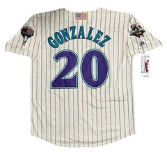 Luis Gonzalez 2001 Arizona Diamondbacks Home World Series Jersey Men’s Large