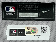 NO # ZEUCH SIZE 46 2023 COLORADO ROCKIES ROAD GRAY GAME JERSEY ISSUED NWOT MLB