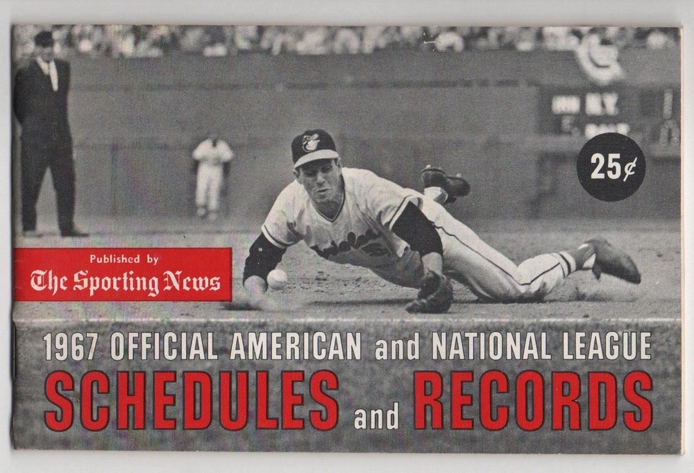 1967 TSN Official AL & NL Regular Season SCHEDULE and RECORDS BOOKLET