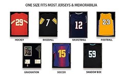 Lockable Jersey Frame Display Case — UV Protection Acrylic Shadow Box for Sports