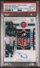 2022 National Treasures Travon Walker Stars & Stripes NFL Shield 1/1 Auto Psa 8