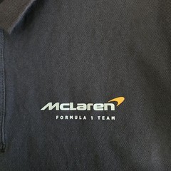 McLaren Formula 1 Team Shirt Mens XL Black F1 Racing Polo Vuse Sponsor Logo