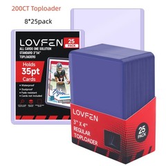 200ct 3×4 Toploaders For Standard 35pt Trading Cards Holder (8* 25pack)