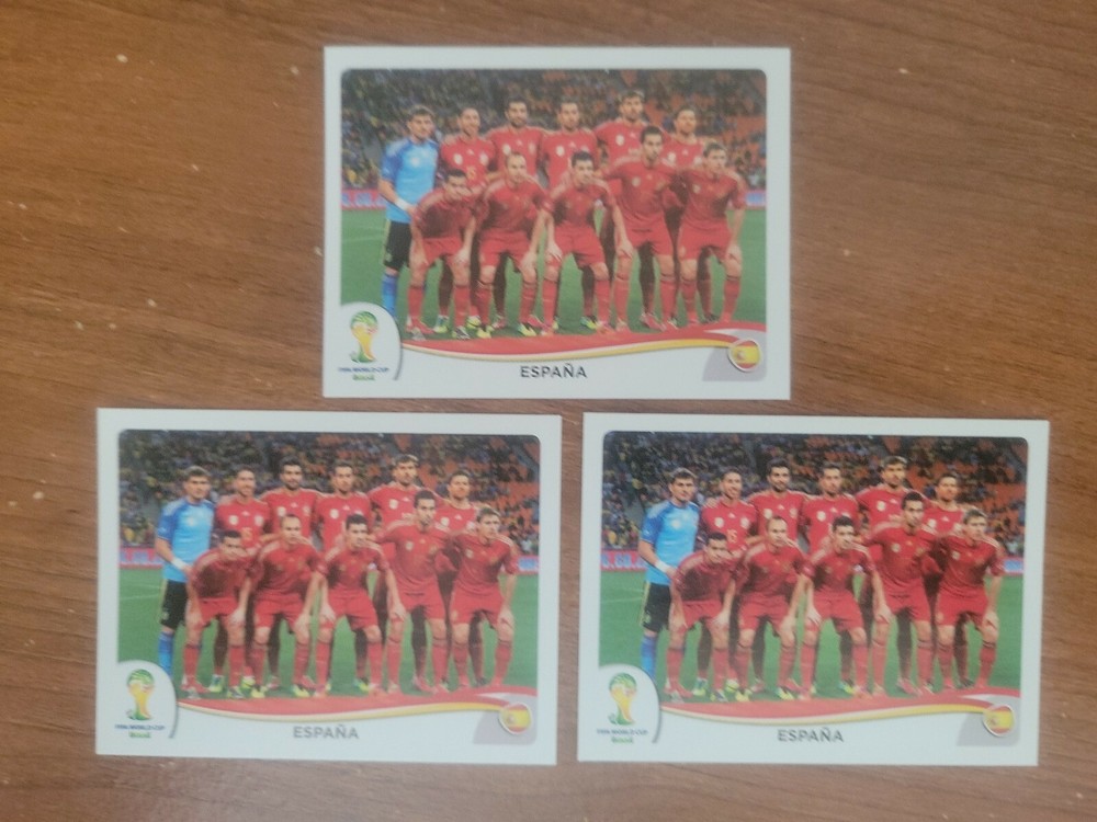 3 2014 Panini FIFA World Cup Brazil Album Stickers Team España Spain #109