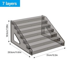 3/4/5/6/7 Tier Acrylic Collector Card Display Stand Rack Shelf For Trading Cards