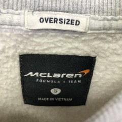 McLaren Formula 1 Team Sweatshirt Mens S Gray Racing Oversized Crewneck
