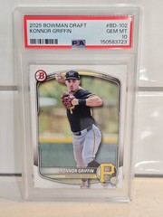 2025 Bowman Draft Konnor Griffin #BD-102 Paper PSA 10 GEM MT Pirates Prospect