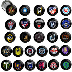 MLS Logo Collector Pin/Button 2.25″ FULL SET/ALL TEAMS, Football-Soccer — Gift