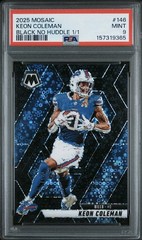 2025 Mosaic Keon Coleman No Huddle Black Disco 1/1 Bills