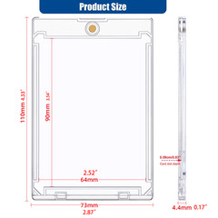 30-200 HeavyDuty Magnetic Trading Card Holders 35pt One-Touch Hard UV Protection