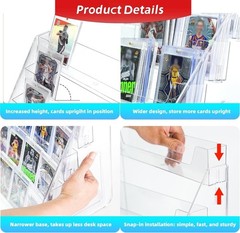 Trading Card Display Stand, 5 Tier Vertical Holder for Baseball Basketball Sport