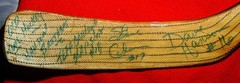 Hanson Brothers Autographed Bud Ice Hockey Stick