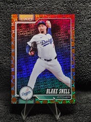 Blake Snell 2026 Topps Series 1 #340 Orange Spring Training Foil /25 Dodgers
