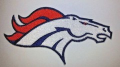 Denver Broncos Embroidered PATCH~4 1/2″ x 2 3/8″~Iron or Sew~NFL~