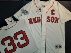 11110 Majestic Boston Red Sox JASON VARITEK 2004 World Series Baseball JERSEY