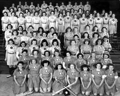 Members of All 6 Teams of the AAGPBL 1945 Photo