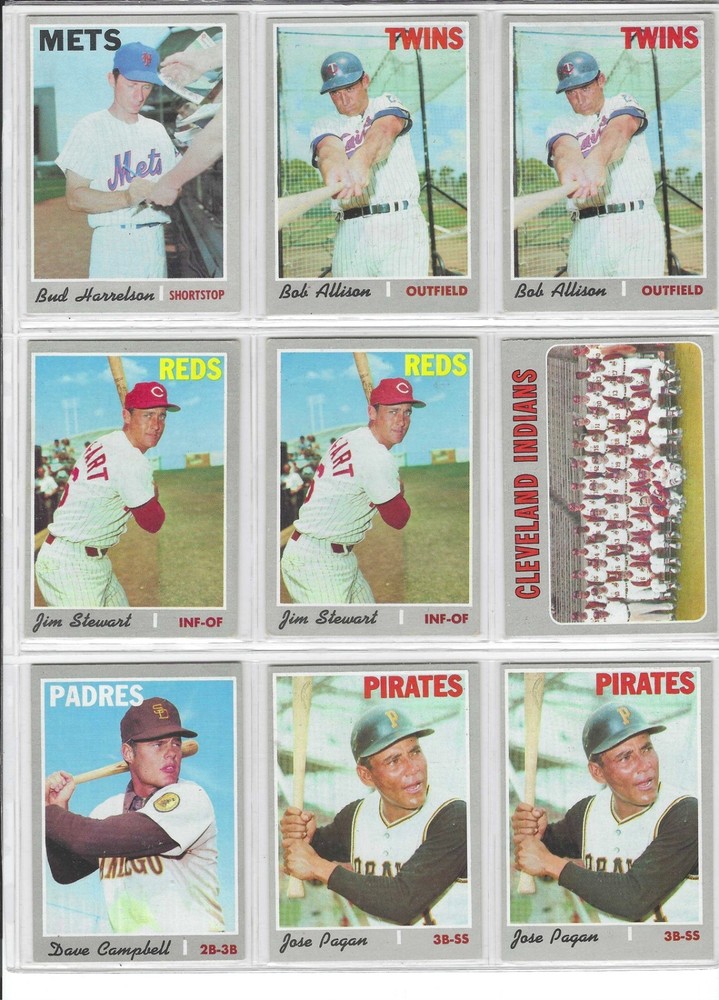 1970 TOPPS BASEBALL CARD HIGH NUMBER SINGLES (634-720)