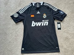 READ NWT Rare Vintage Adidas Real Madrid 2008/09 3rd CL Black Jersey Men’s M