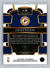 2023-24 Panini Select #86 Jarace Walker Indiana Pacers Rookie