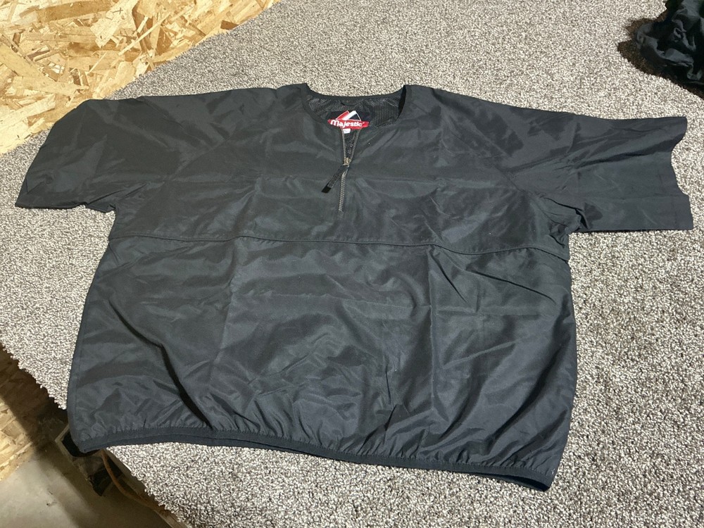 Vintage Majestic Training Hot Jacket — Quarter Zip Cage Jacket — Various Sizes