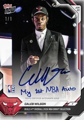 Caleb Wilson — 2025-26 NBA Topps NOW® Presale CHANCE AT 1/1 AUTO #4 Pick