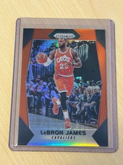 2017-18 Panini Prizm LeBron James Orange Prizm #191 Cavaliers SP /49 Serial #04