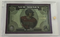 2023 Bowman Platinum New Money DRUW JONES Purple Insert 114/250 #NM-9 D-backs