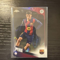2025/26 Topps Chrome UCC Pedri #196 Black /10 Barcelona Spain