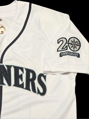 Ken Griffey Jr Seattle Mariners 1997 Men’s Home White Baseball Button-Up Jersey