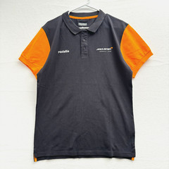 F1 McLaren Formula 1 Team Medallia Men’s Large Polo Shirt Orange/Gray