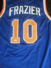 WALT FRAZIER HAND SIGNED AUTOGRAPH BASKETBALL JERSEY NEW YORK KNICKS COA SIZE XL