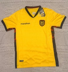 yellow/blue Men’s Ecuador 2026 jersey player version + Ecuador keychain
