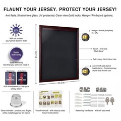 Jersey Display Frame Case Lockable, Large Sport Jersey Shadow Box with 98% UV
