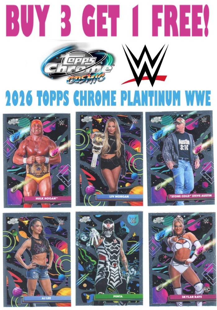 2026 Topps Cosmic Chrome WWE (BUY 3 GET 1 FREE) You Pick/Complete Your Set 1-200