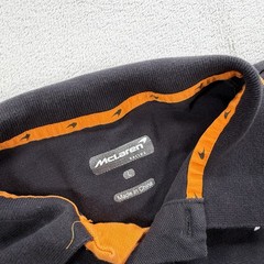 McLaren Formula 1 Team Polo Shirt Mens M Jack Daniels F1 Racing Orange Stretch