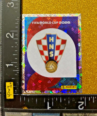CROATIA EMBLEM FOIL PANINI STICKER FIFA WORLD CUP 2026 USA-MEX-CAN