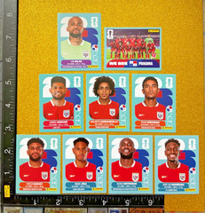 PANINI STICKERS WORLD CUP 2026 USA-MEX-CAN, SET OF 9 BLUE, PANAMA TEAM