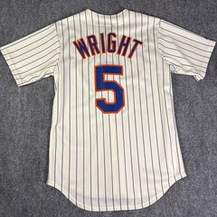 New York Mets Majestic David Wright #5 Mens Jersey Pinstripes