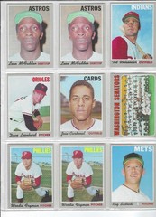 1970 TOPPS BASEBALL CARD HIGH NUMBER SINGLES (634-720)