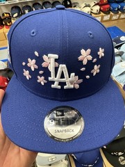 New Era Los Angeles Dodgers 9Fifty SnapBack Hat Royal Pink Cherry Blossoms Japan