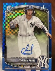Edgleen Perez 2025 1st Bowman Chrome Blue Xfractor /150 AUTO Pittsburgh Pirates