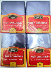 Cardboard Gold 3×4 Toploaders Standard 1 25 50 100 35 pt FREE SLEEVES W/PURCHASE