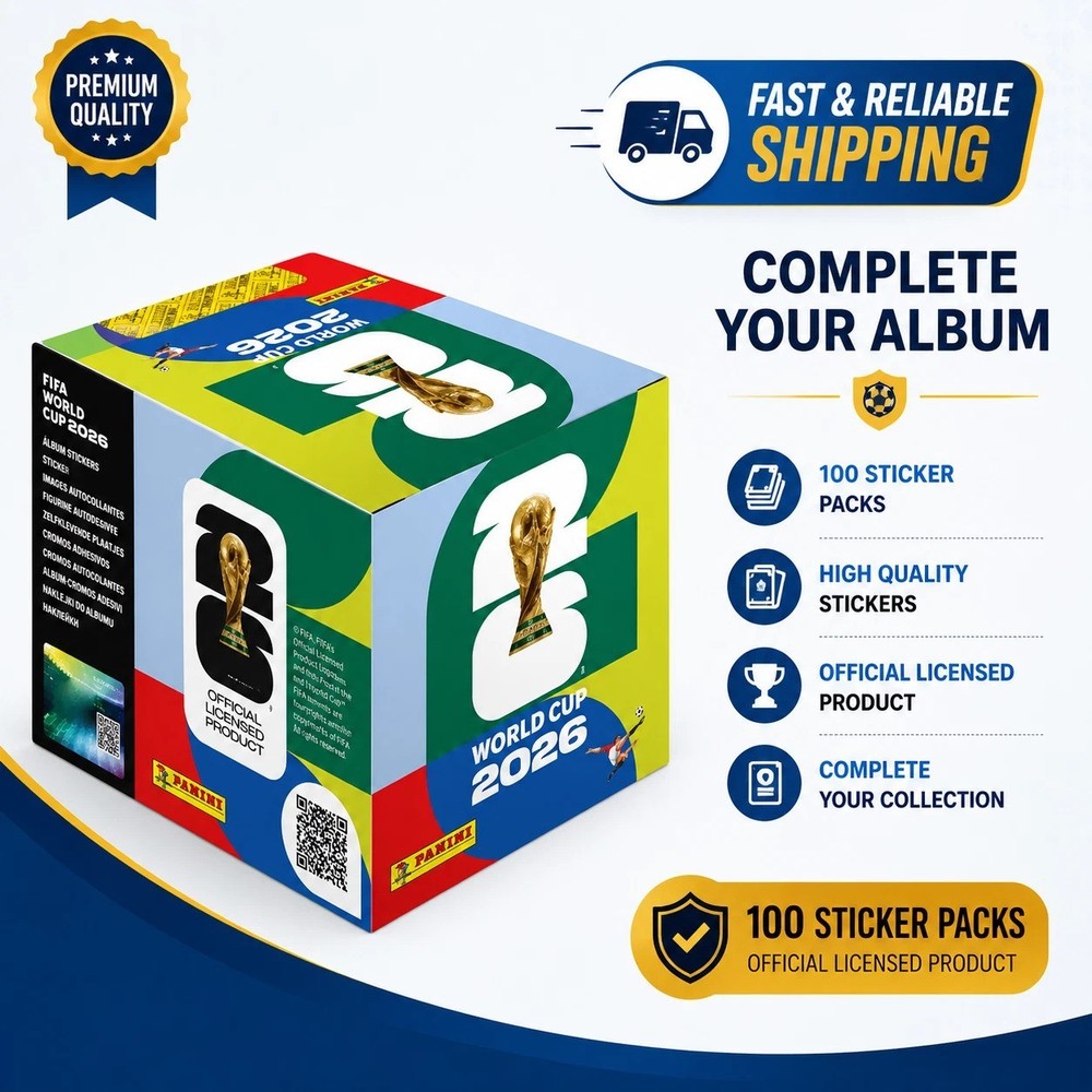 FIFA World Cup 2026 PANINI Collection — Box 50 packs 350 stickers US (free Ship)