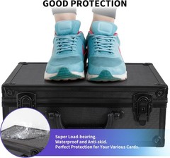 600+ 3″x4″ Capacity 35PT Box Toploader Aluminum Card Alloy Organizer Lockable US