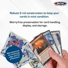 50 packs of 100 (5000) BCW Clear Standard Sized Card Sleeves