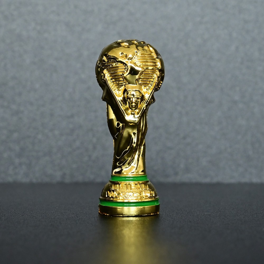 Metal Mini Replica World Cup Trophy — 6 cm Tall Collectible Souvenir