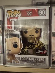 WWE Eddie Guerrero Autograph Signed Funko Pop By Daughter — No Coa
