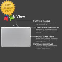 Card Display Case, Aluminum 34″ L X 22″ W Glass Display Case for Cards, XL Large