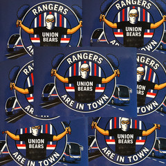 Rangers Are In Town Stickers | 9x6cm | ACAB | Ultras | Glasgow | Union Bears